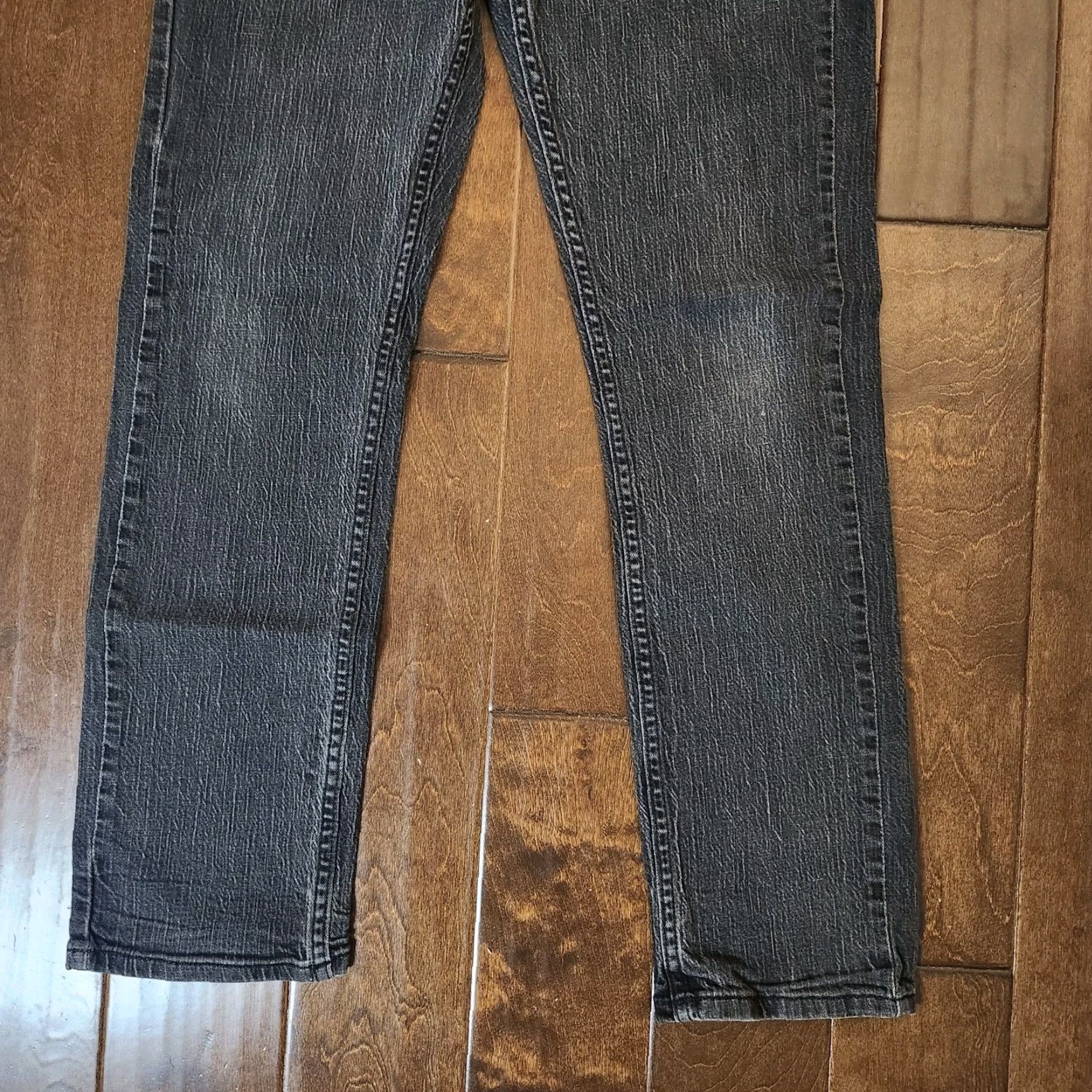 Denime Adam Levine The Dean Jeans Mens Black Gray Heathered Denim Straight 34X32 Regular City College Mens Jeans Size US 34 / EU 50 - 2 Thumbnail