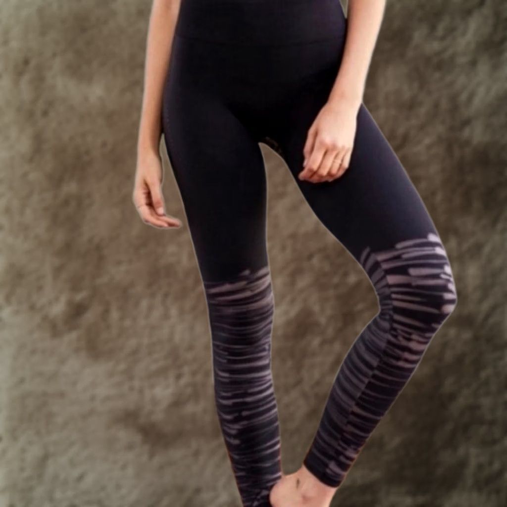 Vintage VINTAGE Free People Movement Washed Barely There Yoga Leggings XS Black Striped Athletic Women Slim Legging XS Womens Size 26" / US 2 / IT 38 - 1 Thumbnail