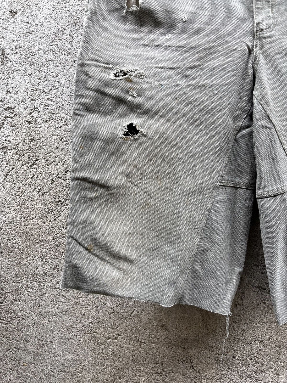 Carhartt Faded MOSS Green Distressed Carhartt Carpenter Shorts Size US 35 - 2 Thumbnail