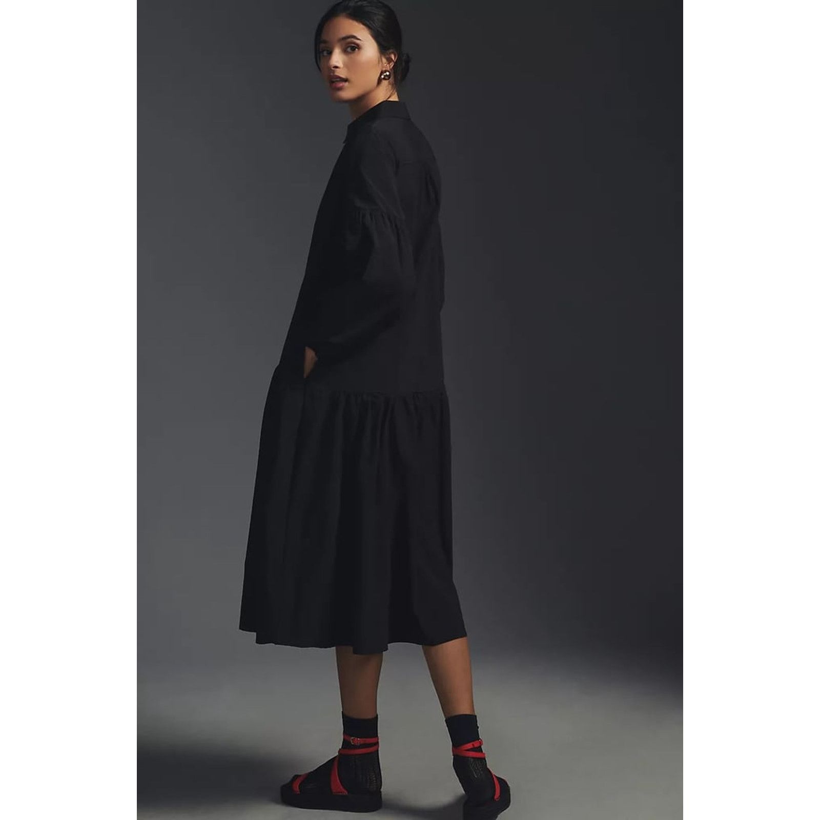 Anthropologie New Anthropologie MAEVE Button-Front Poplin Dress $160 XXS Size XXS / US 00 / IT 34 - 4 Thumbnail