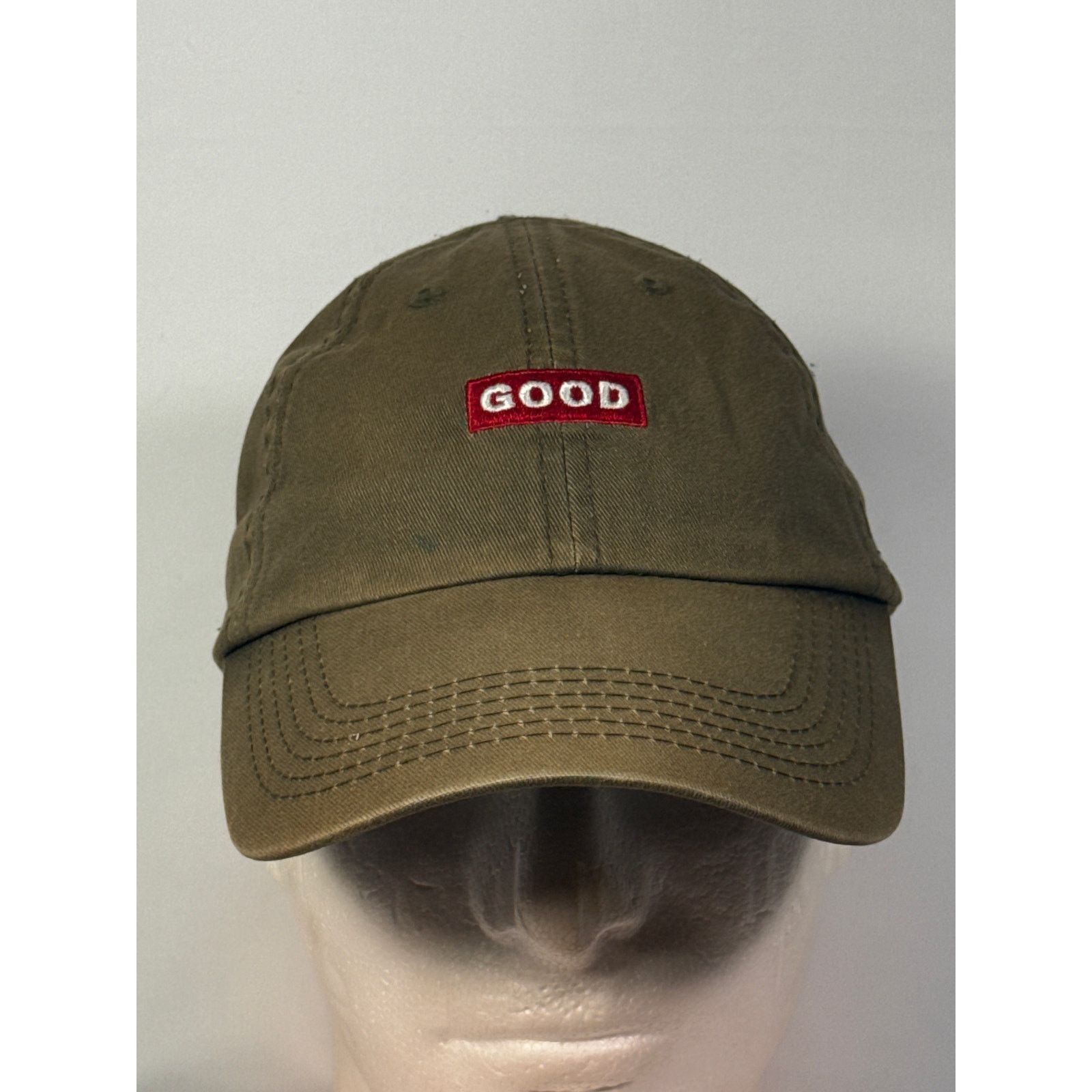 Other CHNJS "GOOD" Khaki Chino Twill Adjustable Baseball Cap Size ONE SIZE - 1 Thumbnail