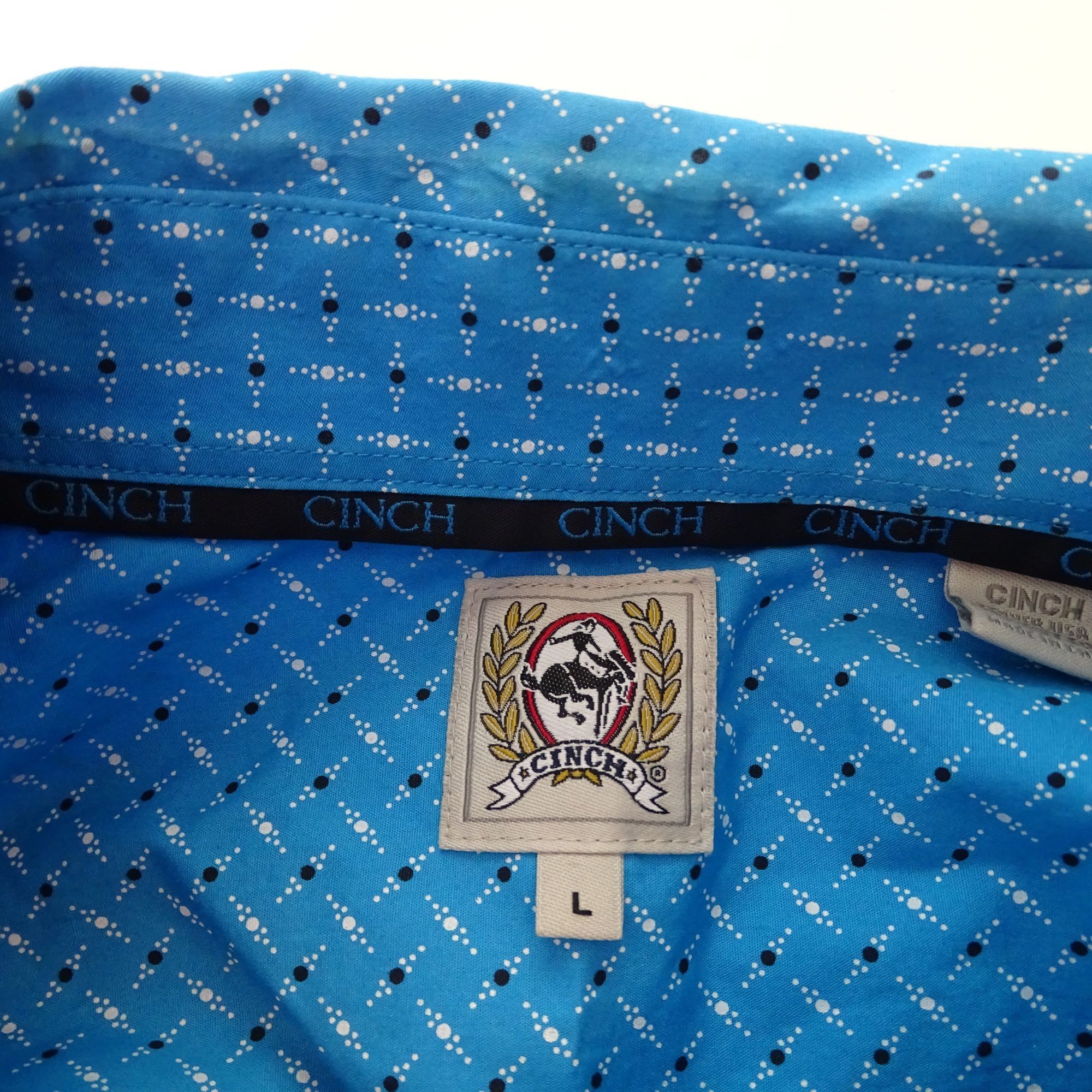 CINCH Cinch Men Blue Long Sleeve Western Button Down Collar Shirt Size US L / EU 52-54 / 3 - 6 Thumbnail