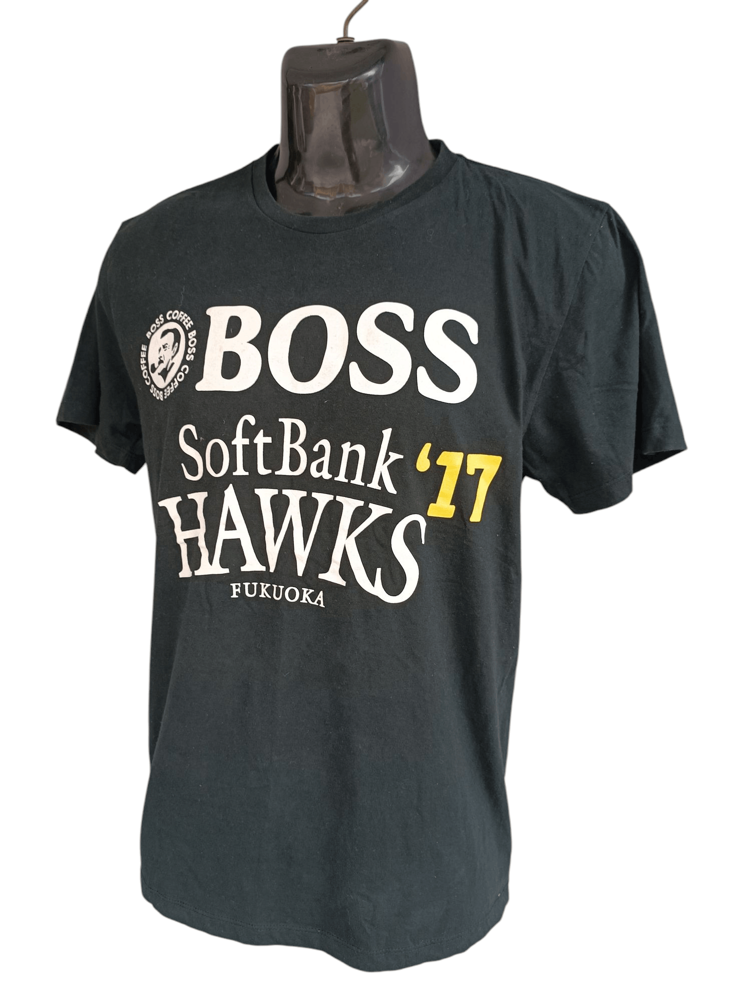 Japanese Brand Vintage Suntory Coffee Boss x SoftBank HAWKS T Shirt Size US L / EU 52-54 / 3 - 2 Thumbnail