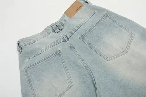 VIBE High street loose straight washed stitching jeans y2k Size US 32 / EU 48 - 5 Thumbnail