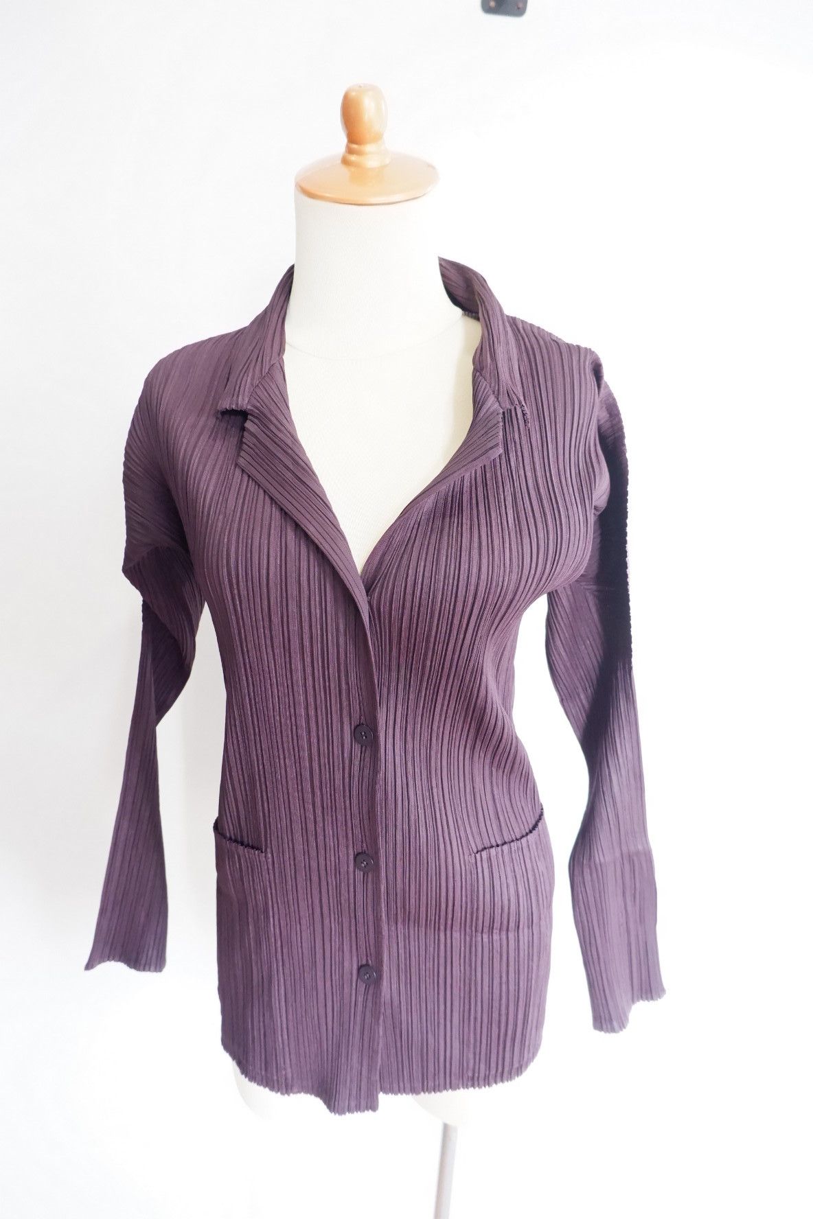 2010 Pleats Please By Issey Miyake Blazer Button Shirt