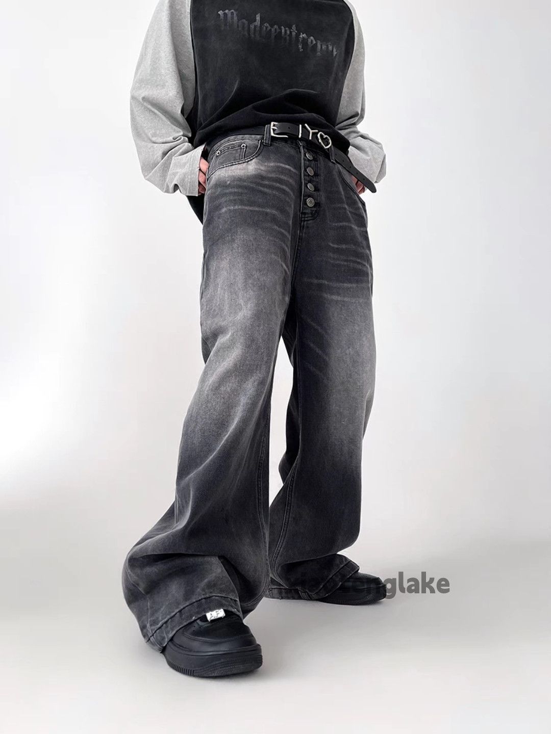 Jean × Vintage utility washed faded loose baggy skate hiphop jeans Size US 32 / EU 48 - 5 Thumbnail