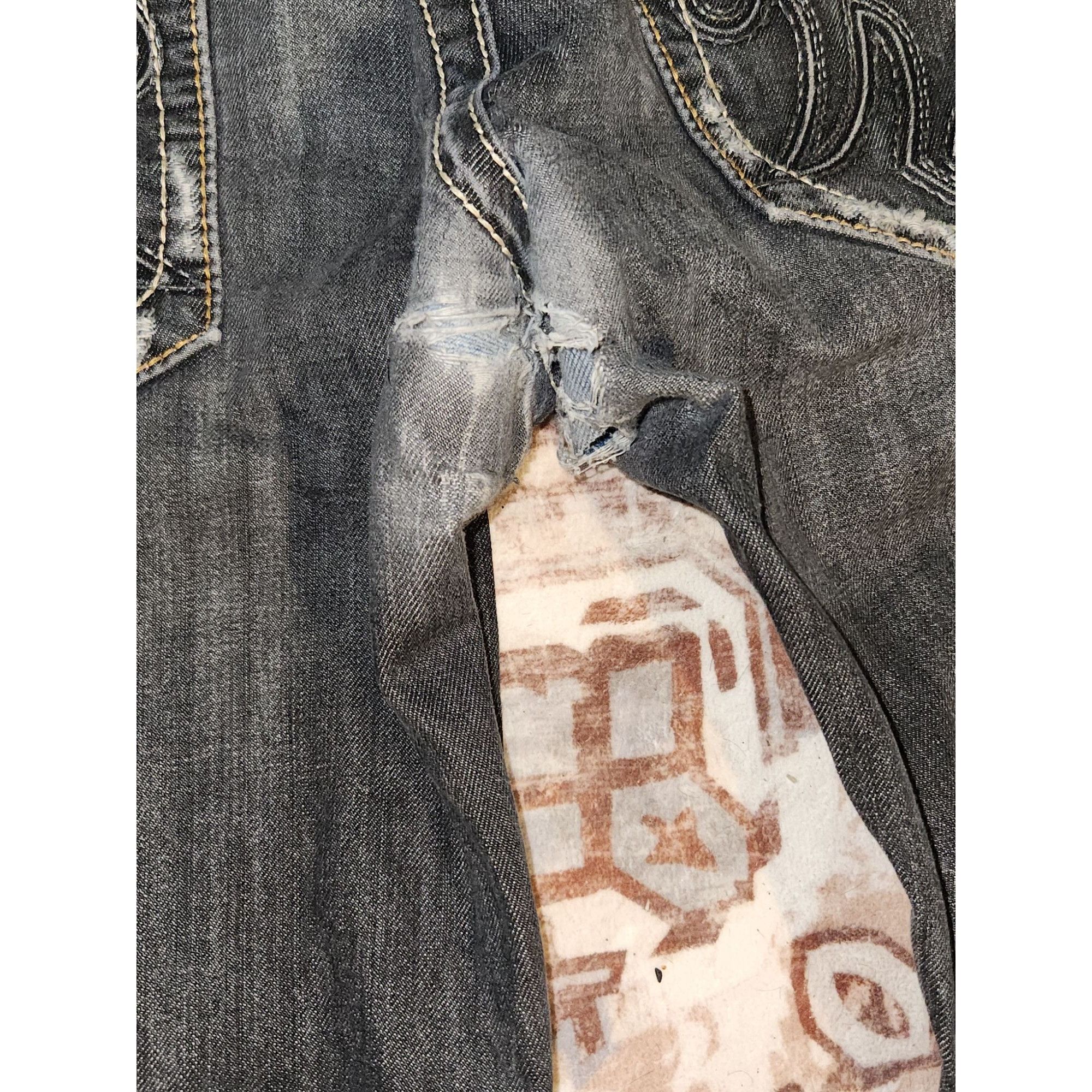 Vintage Mek Denim USA Blue Jeans Mens 34x34 Vtg Oaxaca Boot Cut Dist Size US 34 / EU 50 - 14 Thumbnail