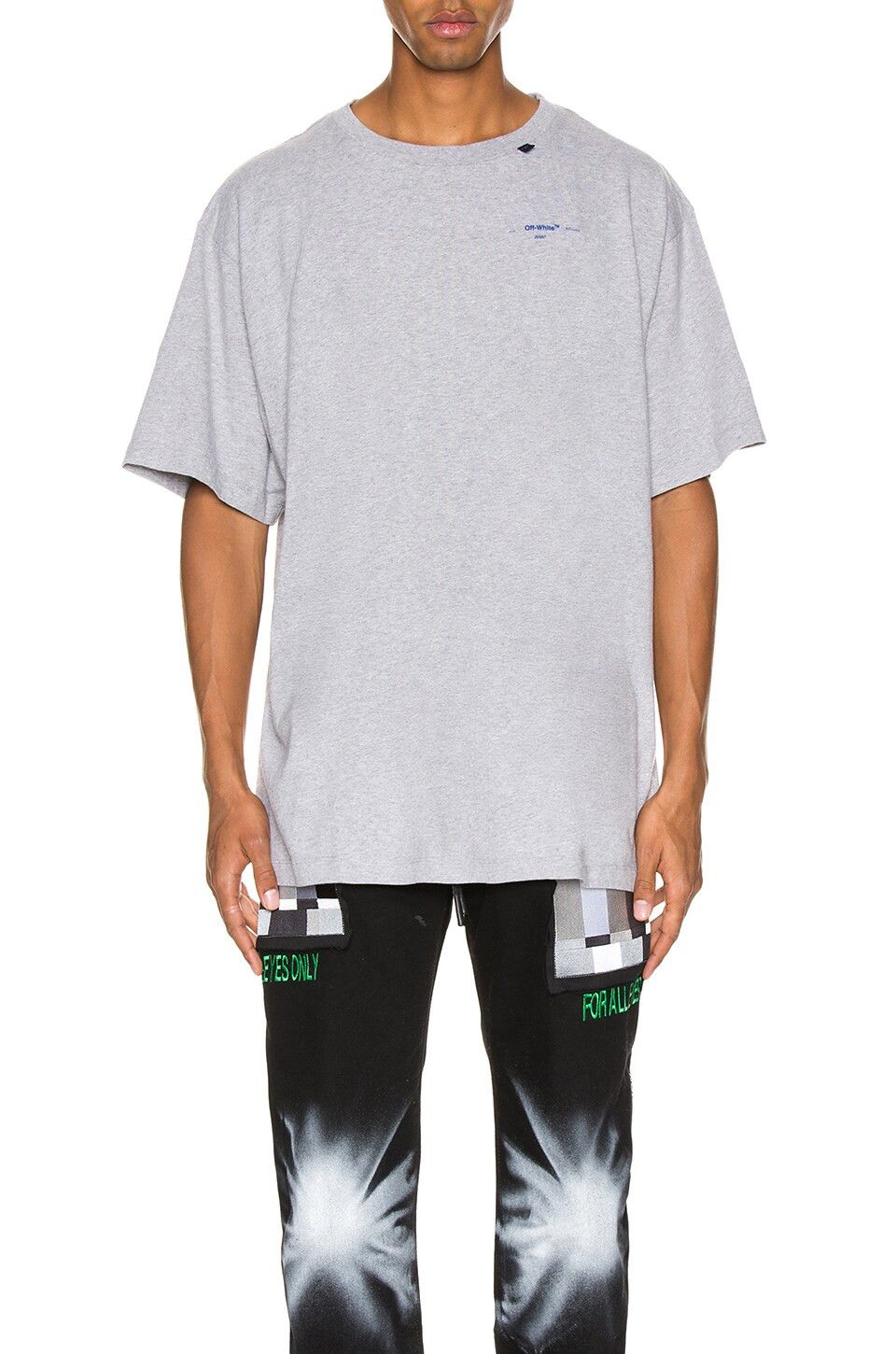 Off-White Grey Acrylic Arrows Logo Oversized T-shirt Size US L / EU 52-54 / 3 - 4 Thumbnail