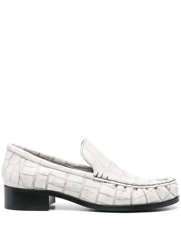Acne Studios o1y0725 Leather Loafers in White Size US 10 / IT 40 - 1 Thumbnail