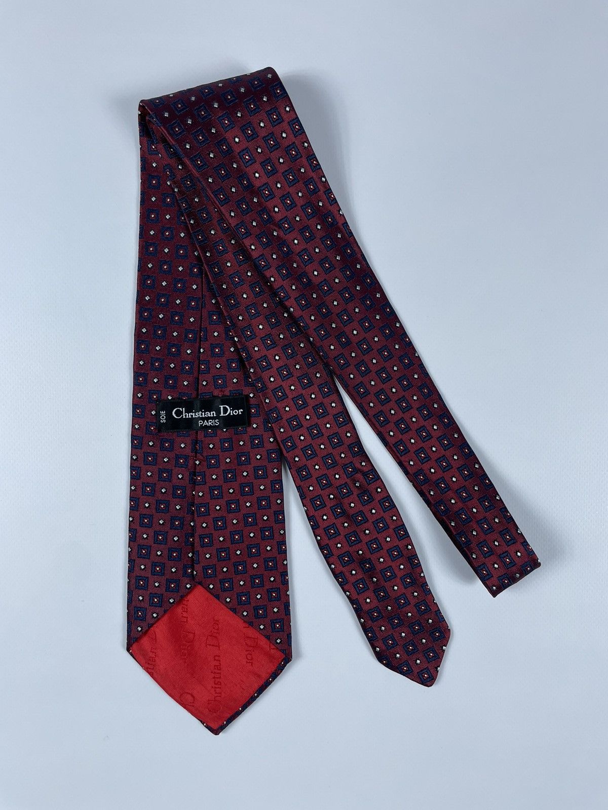 Christian Dior Monsieur Christian Dior Paris Silk Tie Size ONE SIZE - 2 Thumbnail