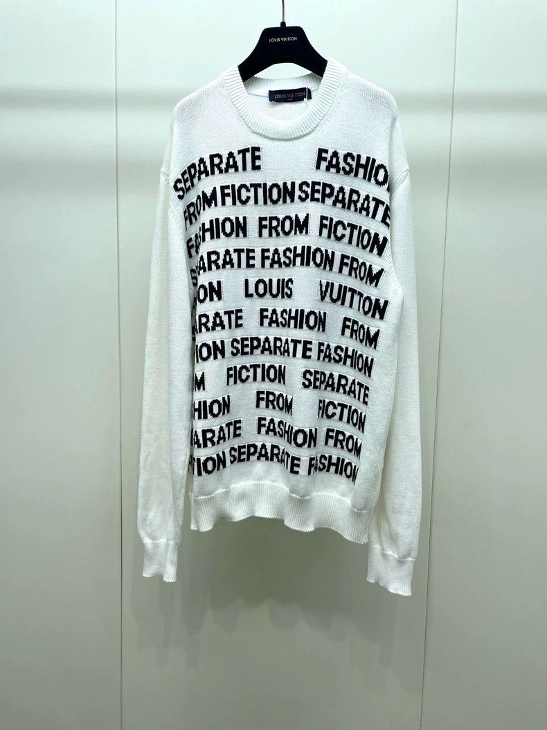 LOUIS VUITTON Letter Crew Neck Sweater 2504-Nextarrow