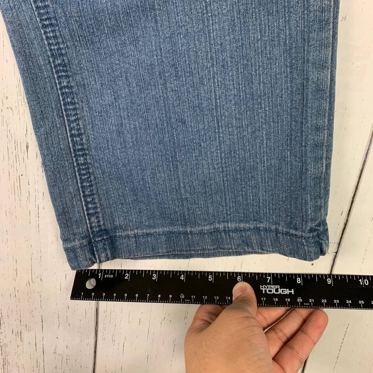 Basic Editions Basic Editions 10 High Rise Capri Jeans Pants Women 35x19 Size 32" / US 10 / IT 46 - 7 Thumbnail