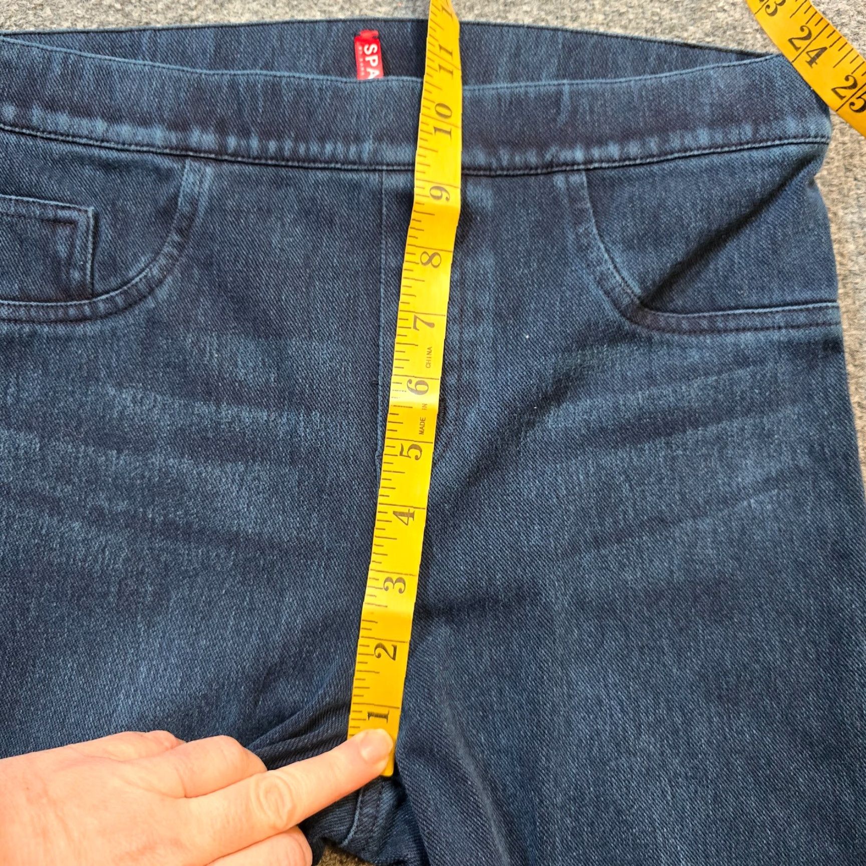 Spanx Spanx Jeans Womens Medium Blue Dark Wash Pull On Stretch Skinny Mid Rise Capsule Size 32" / US 10 / IT 46 - 6 Thumbnail