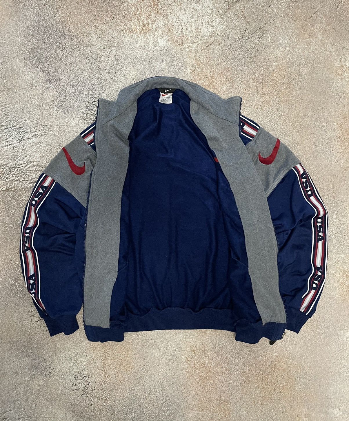 Nike Vintage Nike USA Double Swoosh Cotton Track Jacket Size US M / EU 48-50 / 2 - 5 Thumbnail
