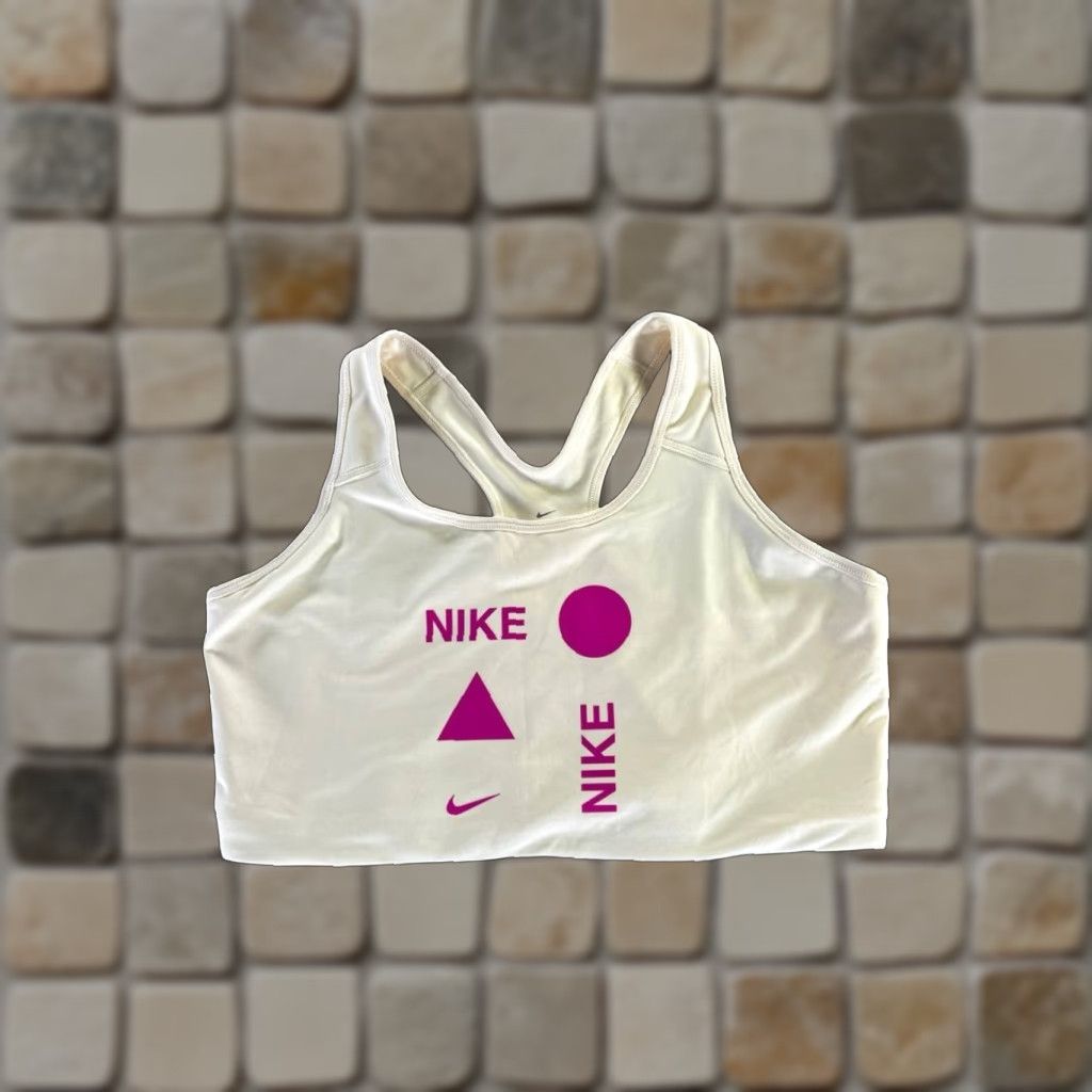 Nike Nike Dri-Fit Shirt Womens Tank Top Cropped 2X Beige Purple Sleeveless Pullover Activewear Sports Nike Dri-FIT Women’s Shirt Size XXL / US 16-18 / IT 52-54 - 1 Thumbnail