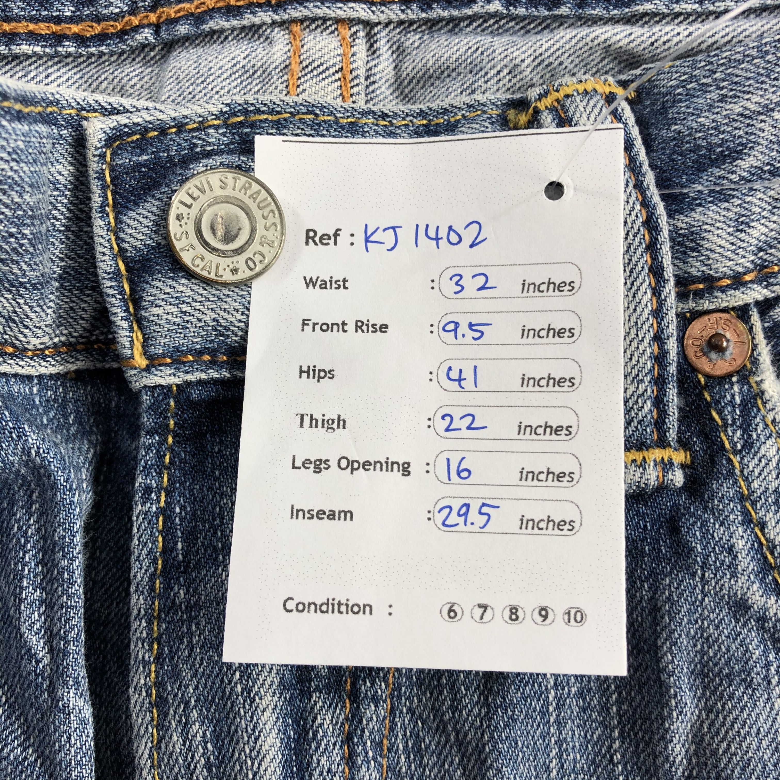 Levi's Levi's 502 Jeans Distress Faded Blue Denim KJ1402 Size US 31 - 13 Thumbnail