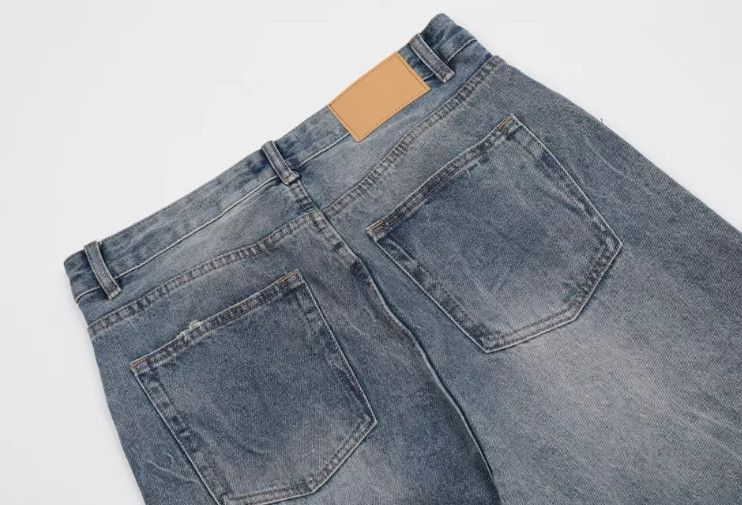 Jean Men's oversize retro washed distressed wide-leg jeans Size US 32 / EU 48 - 5 Thumbnail