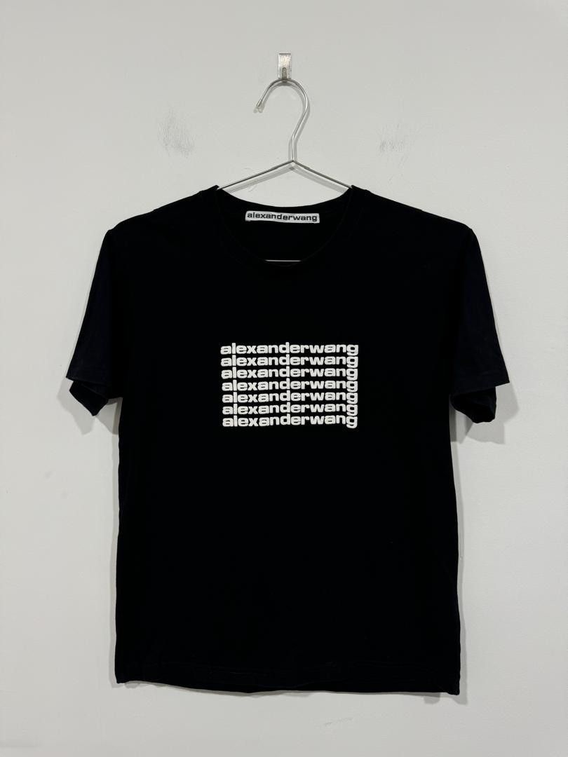 alexander wang - LONG SLEEVE TEE WITH MULTICOLOR PUFF LOGO