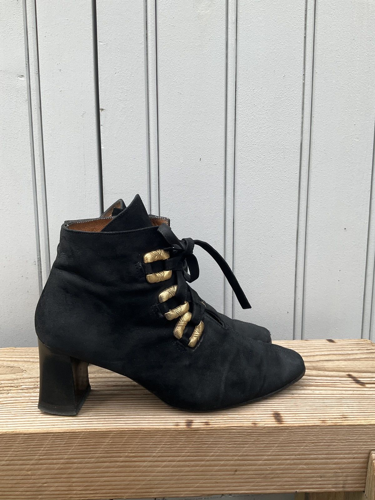 Vintage JB Martin black ankleboots Size US 5 / IT 35 - 1 Thumbnail