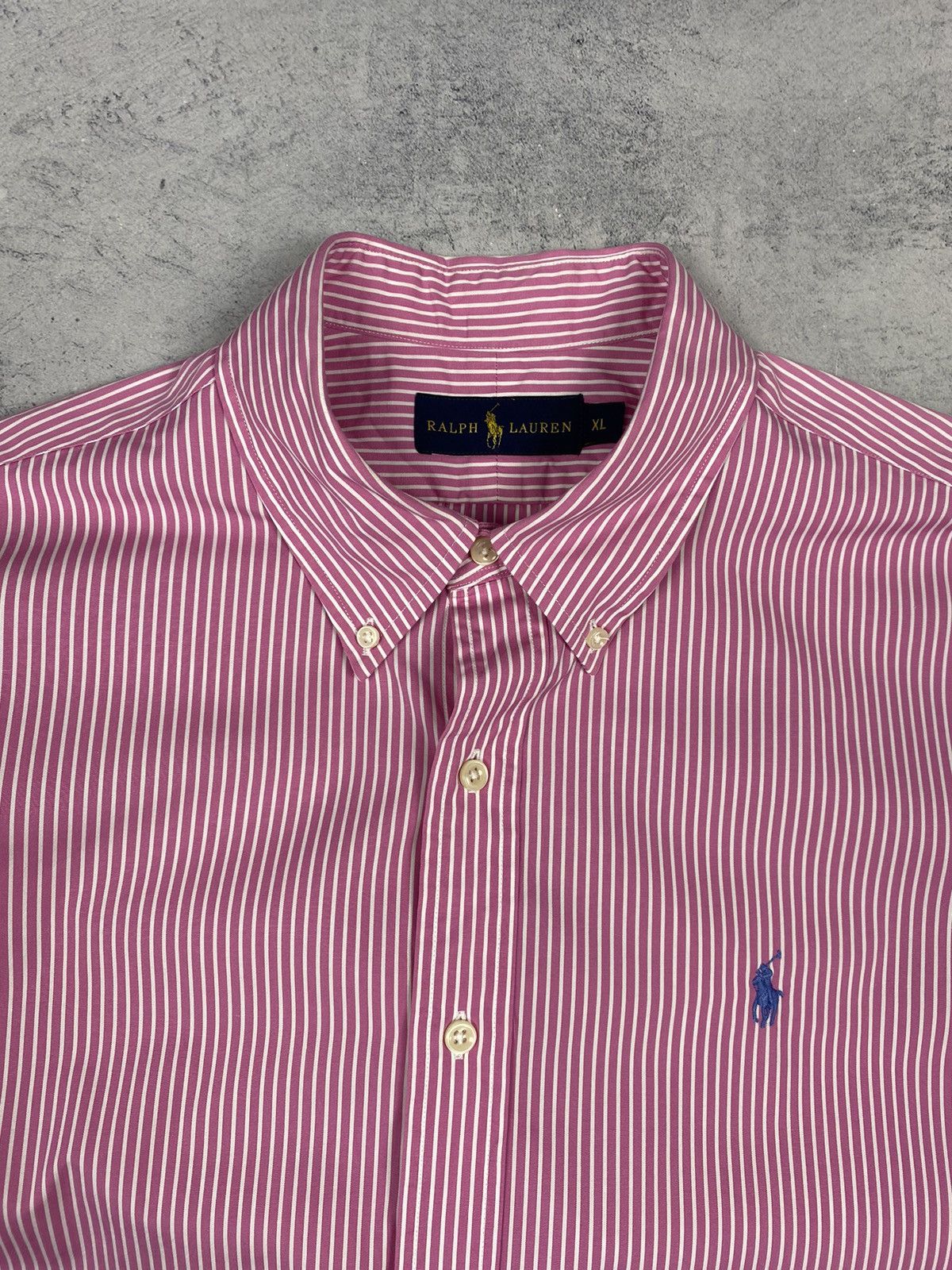 Polo Ralph Lauren Polo Ralph Lauren Striped Pink Button Up Shirt Long Sleeve Size US XL / EU 56 / 4 - 6 Thumbnail