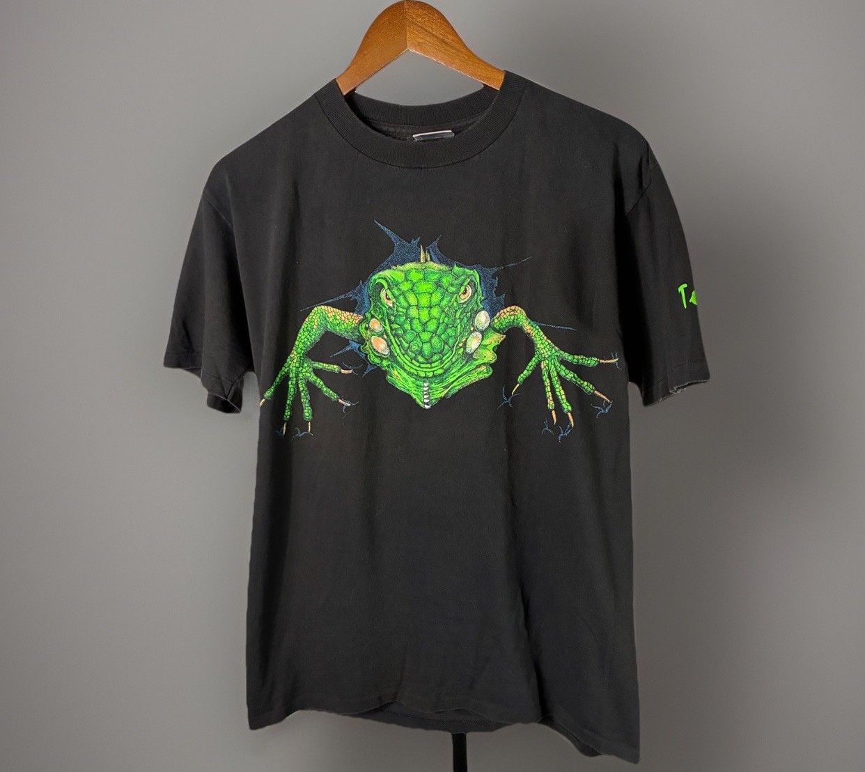 Vintage 90s Oneita British Virgin Islands Iguana Double Sided Singl Size US M / EU 48-50 / 2 - 1 Thumbnail