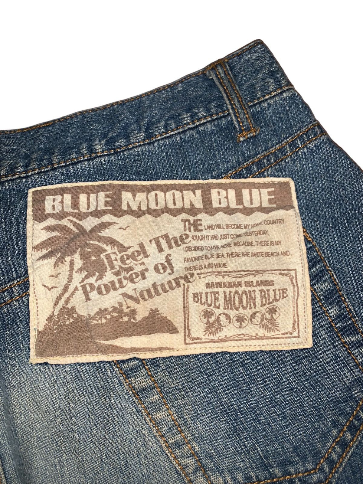 If Six Was Nine × Japanese Brand × Le Grande Bleu (L.G.B.) Vintage Blue moon blue patches denim mini skirt Size 30" / US 8 / IT 44 - 7 Thumbnail