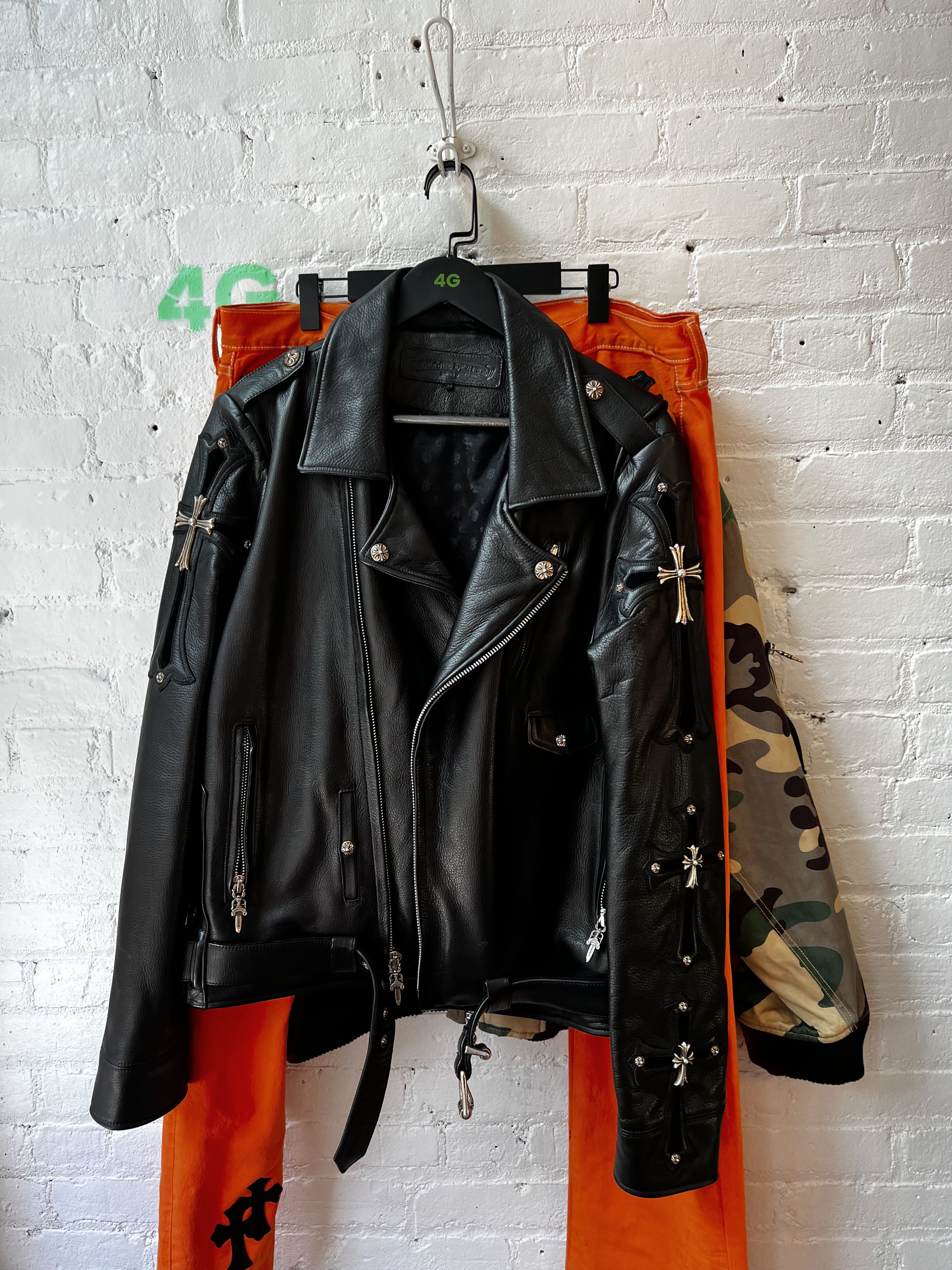 Chrome hearts hot sale leather jacket