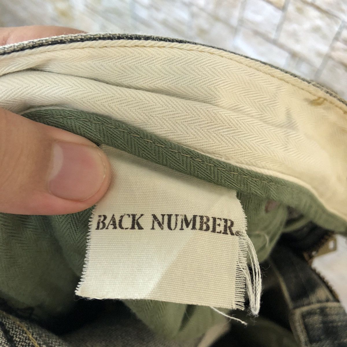Japanese Brand Back Number Black faded vintage Denim Pants #A1009 Size US 31 - 18 Thumbnail