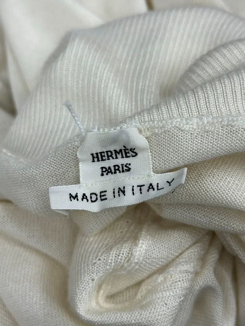 Hermes Hermes White Cashmere High Neck Sweater Size XS / US 0-2 / IT 36-38 - 4 Thumbnail