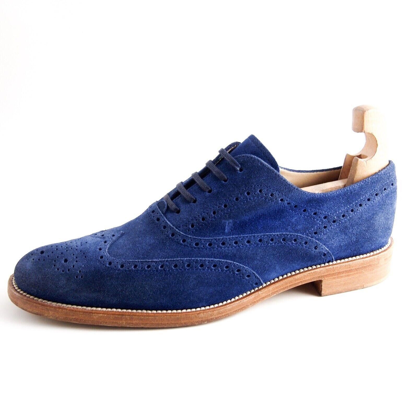 TOD's Wingtip Brogues Oxford Blue Suede US 10 EU 43