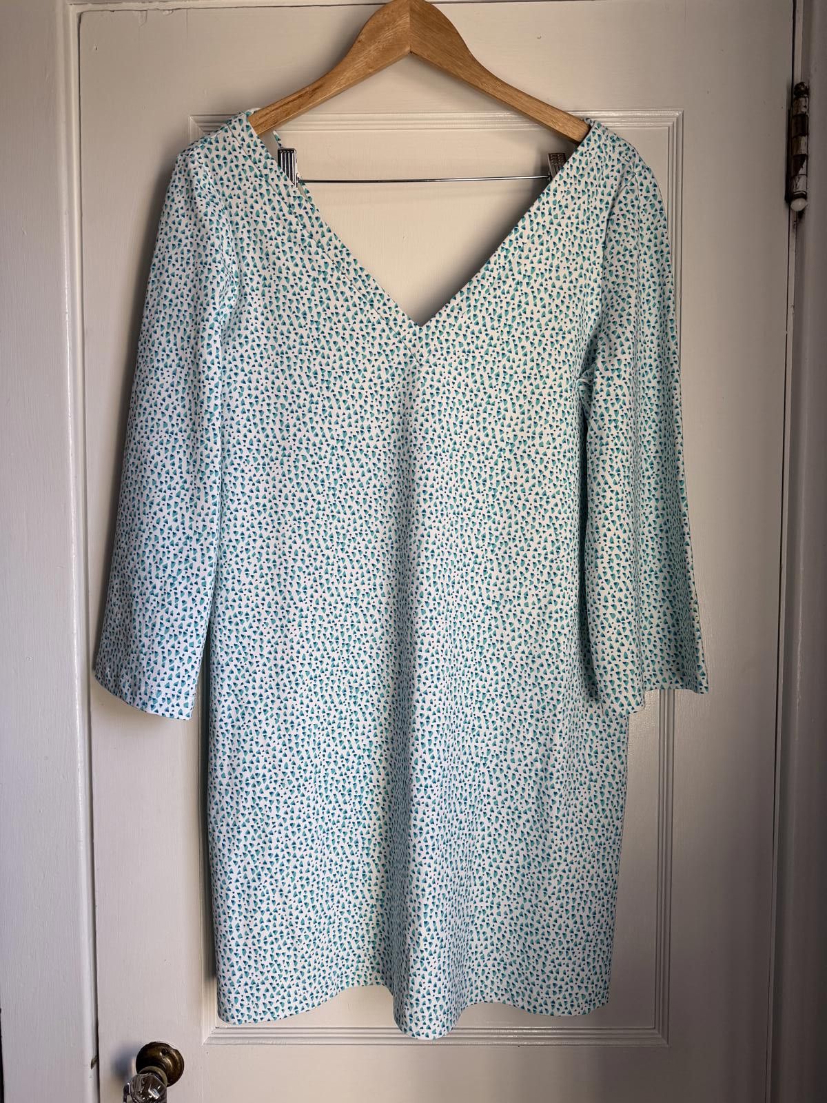 Designer Persifor Brie Speckled Turchese Dress Size L / US 10 / IT 46 - 1 Thumbnail