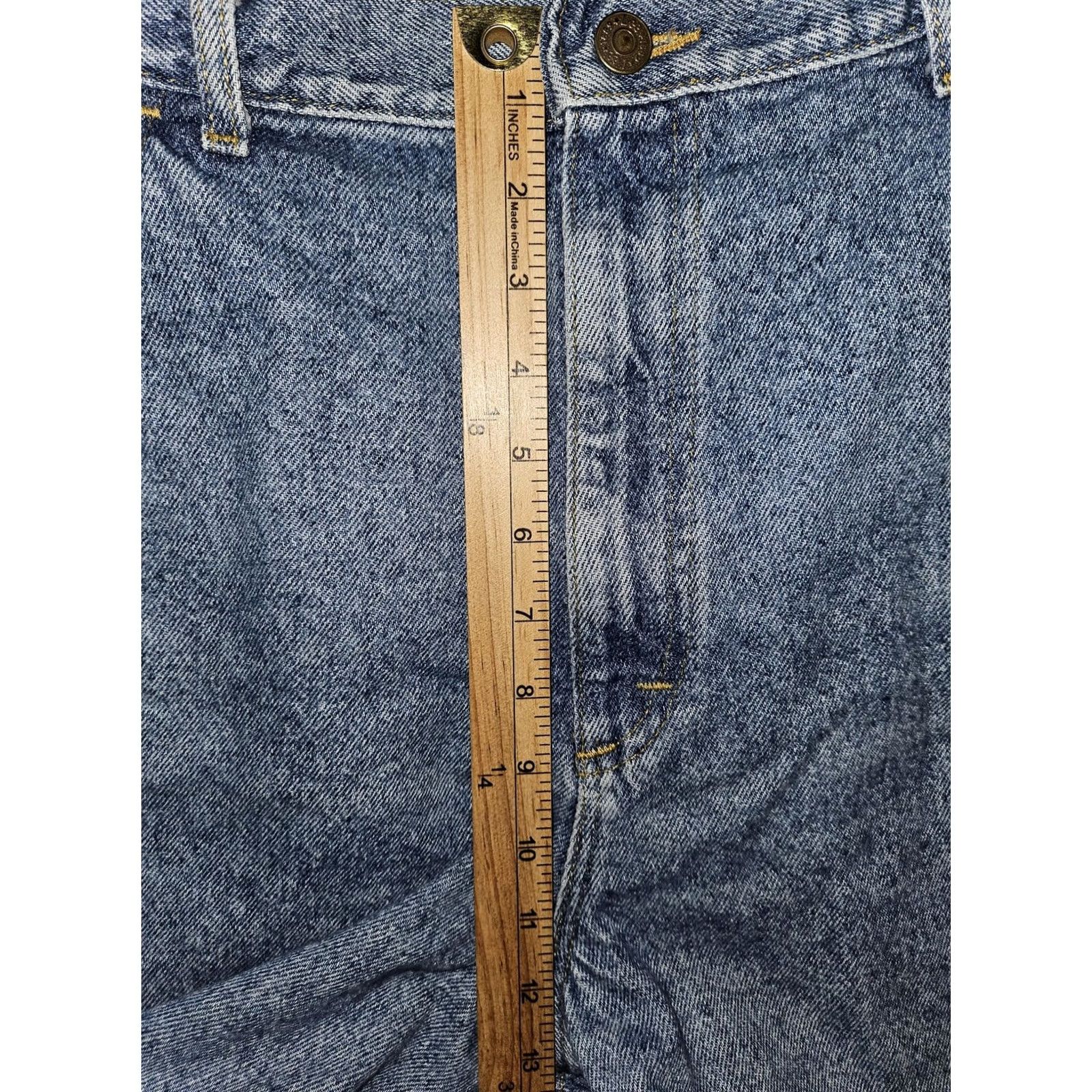 Lee VINTAGE Lee Shorts Womens 18 Medium Blue Denim High Waist Made USA 90s Jean Size 40" / US 18 - 5 Thumbnail