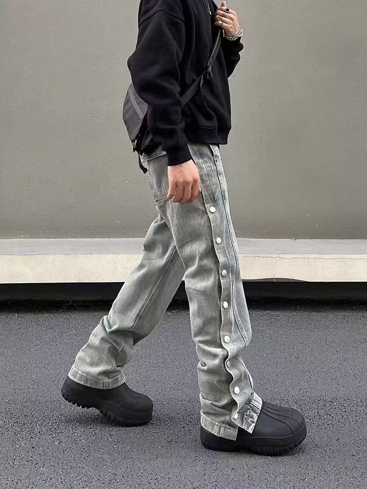 Japanese Brand × Jean side-breasted baggy jeans Size US 30 / EU 46 - 4 Thumbnail