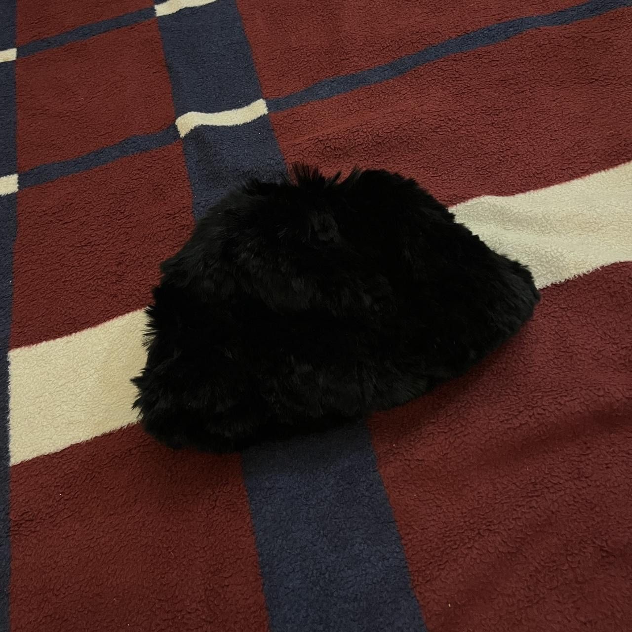 Other Surell rabbit Fur Winter bucket Hat Black one size cozy Size ONE SIZE - 3 Thumbnail