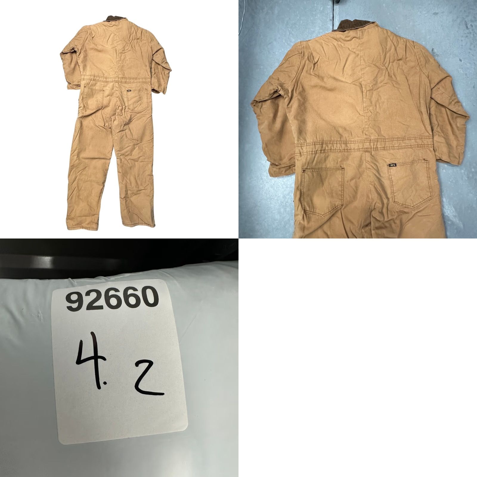 Vintage VINTAGE Key Duck Canvas Quilted Lined Coveralls Pants Mens Large Reg Brown Overalls Zip Size US 42 / EU 58 - 10 Thumbnail