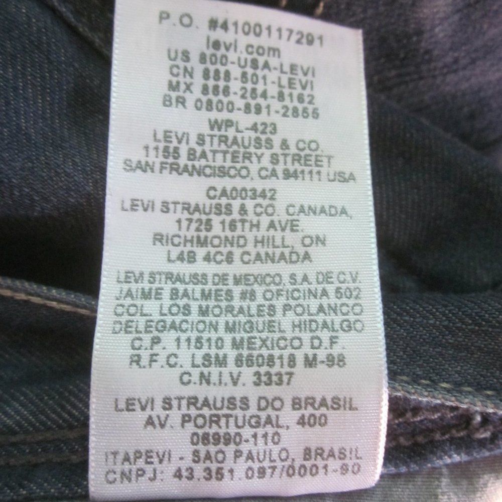 Levi's Levis 514 Slim Straight 30 X 30 Button Fly - Leather Trim o Size US 30 / EU 46 - 11 Thumbnail