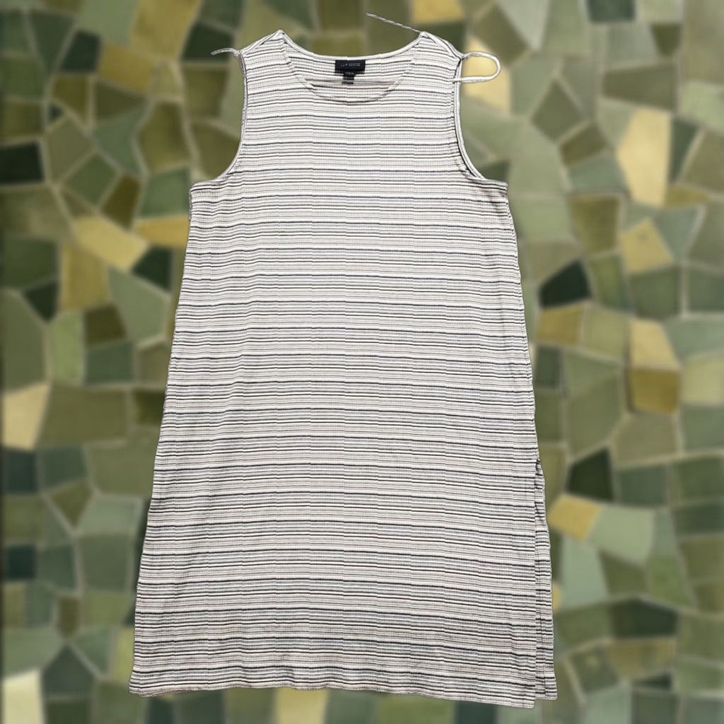 J. Jill J. Jill Tank Dress Womens Small Multicolor Striped Ribbed Rayon Stretch Pullover Size S / US 4 / IT 40 - 1 Thumbnail