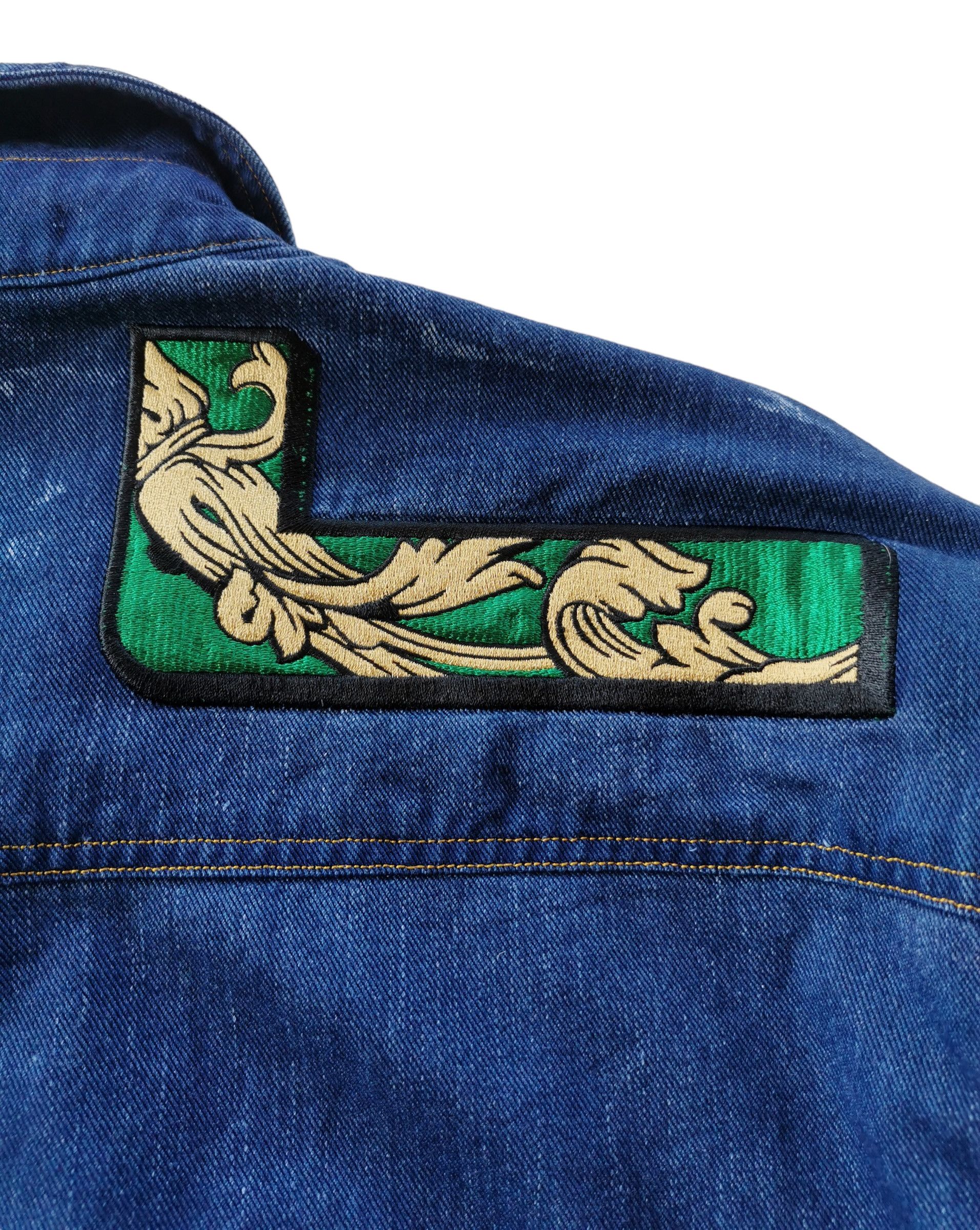 Japanese Brand × Lancel × Vintage Vintage Lancel Paris Embroidery Patchwork Denim Jacket Size US L / EU 52-54 / 3 - 7 Thumbnail