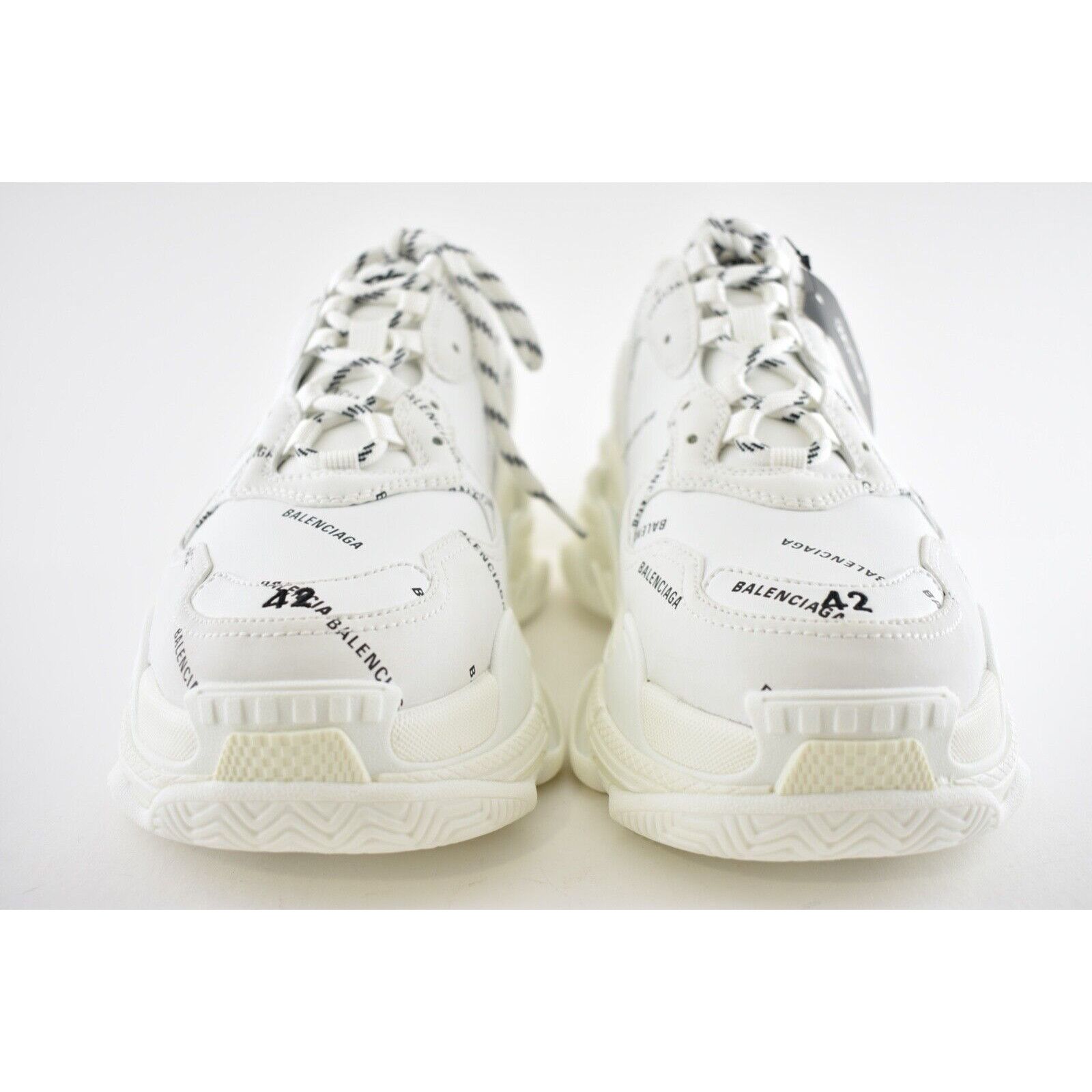 Balenciaga Triple S Sneaker All Over Logo Platform Flat Trainer 42 Size US 12 / IT 42 - 6 Thumbnail