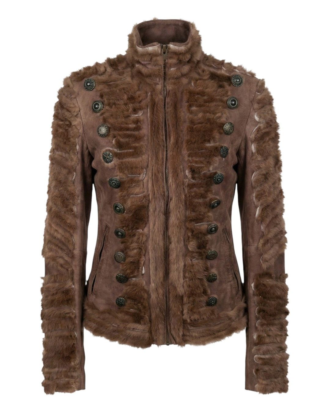 Roberto Cavalli MINK FUR NAPOLEON JACKET Size S / US 4 / IT 40 - 1 Thumbnail