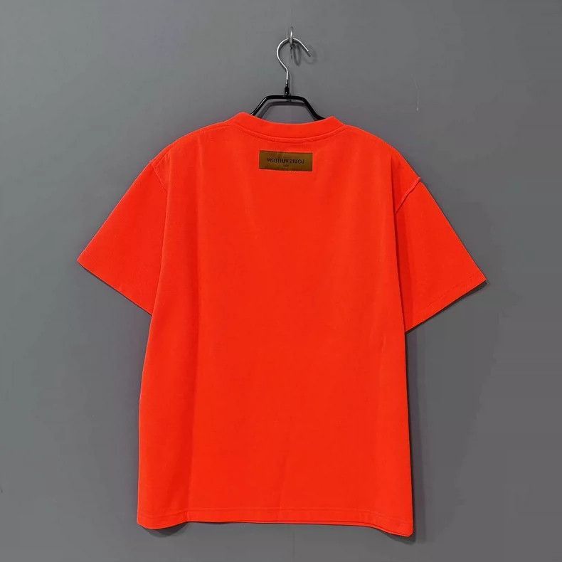 Louis Vuitton Orange Floral Logo Short Sleeve TShirt-2506 Size US S / EU 44-46 / 1 - 3 Thumbnail