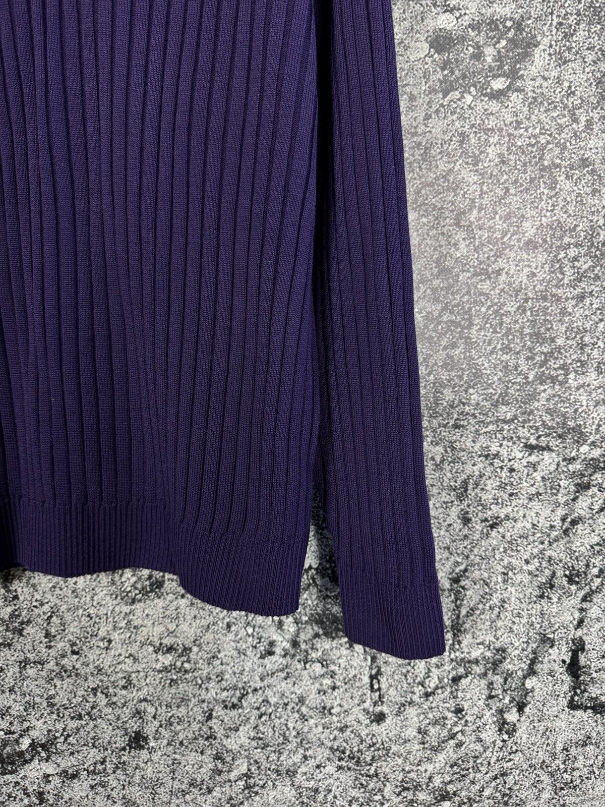 Lacoste Lacoste Vintage 1/4 Zip Ribbed Sweater Purple Pullover XL Size US XL / EU 56 / 4 - 5 Thumbnail
