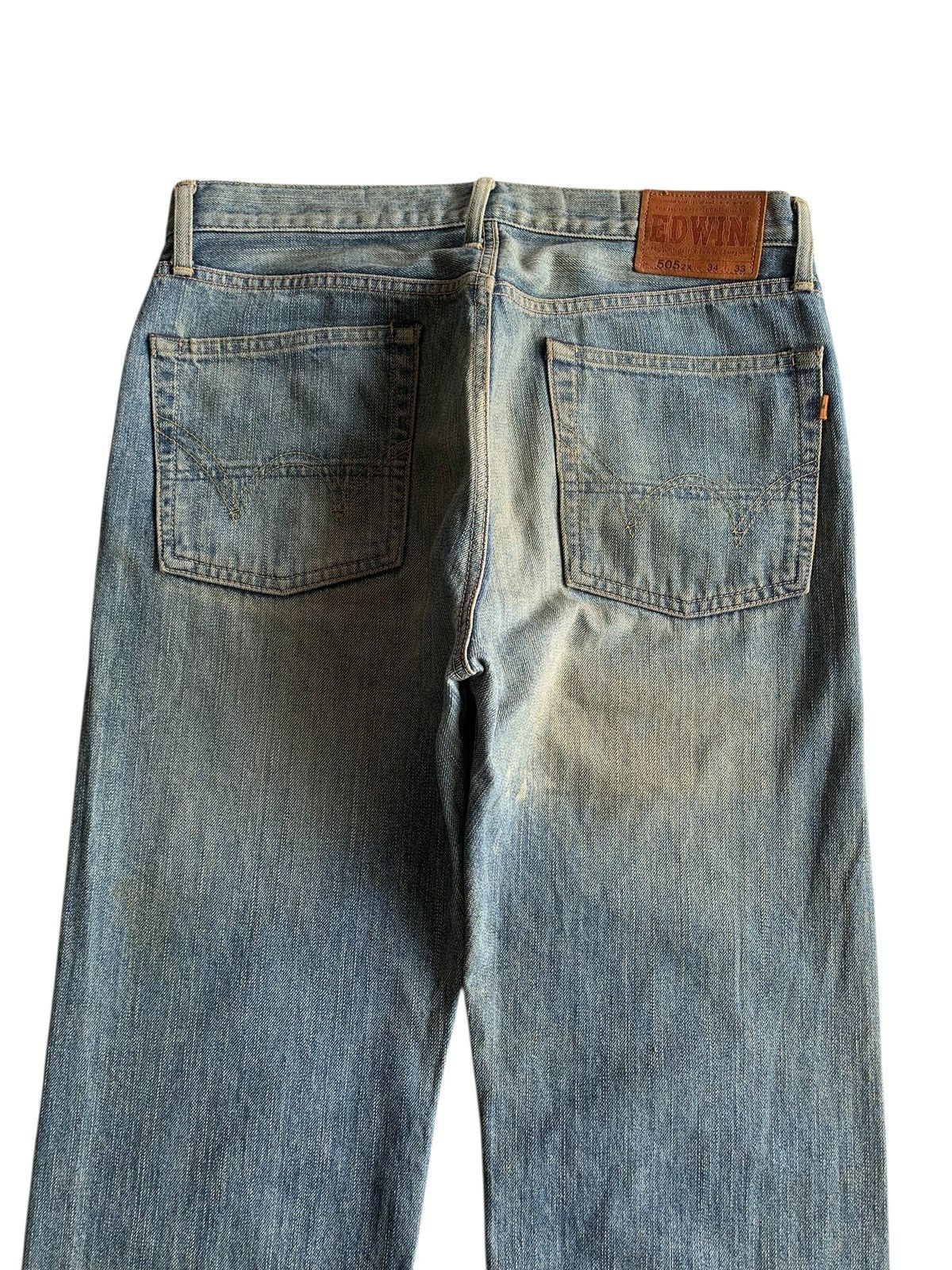 Kapital VINTAGE EDWIN 505ZX SELVEDGE BAGGY RUSTY DISTRESSED DENIM Size US 34 / EU 50 - 8 Thumbnail