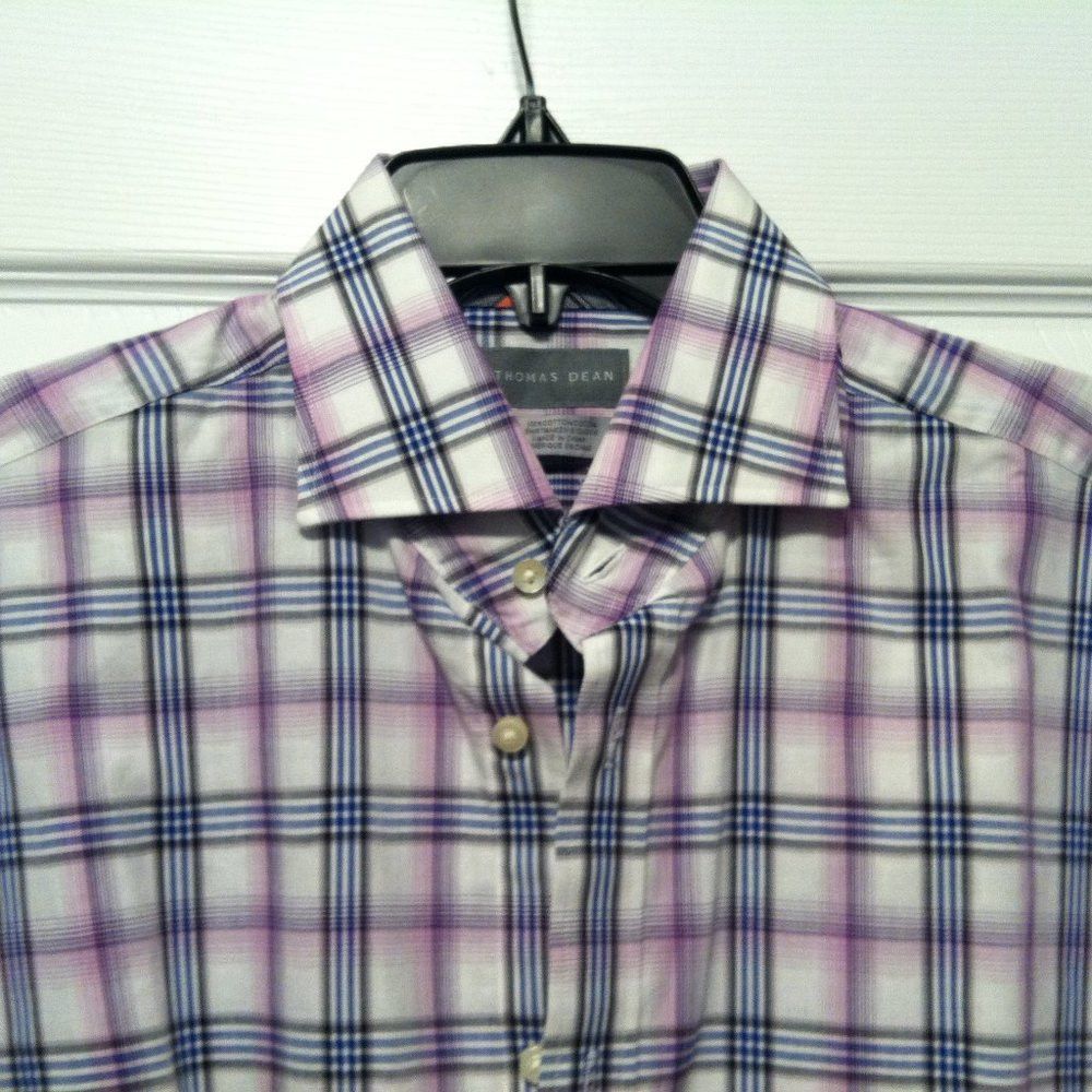 Thomas Dean THOMAS DEAN MENS NEW 100%COTTON CASUAL SHIRT SIZE: M Size US M / EU 48-50 / 2 - 1 Thumbnail