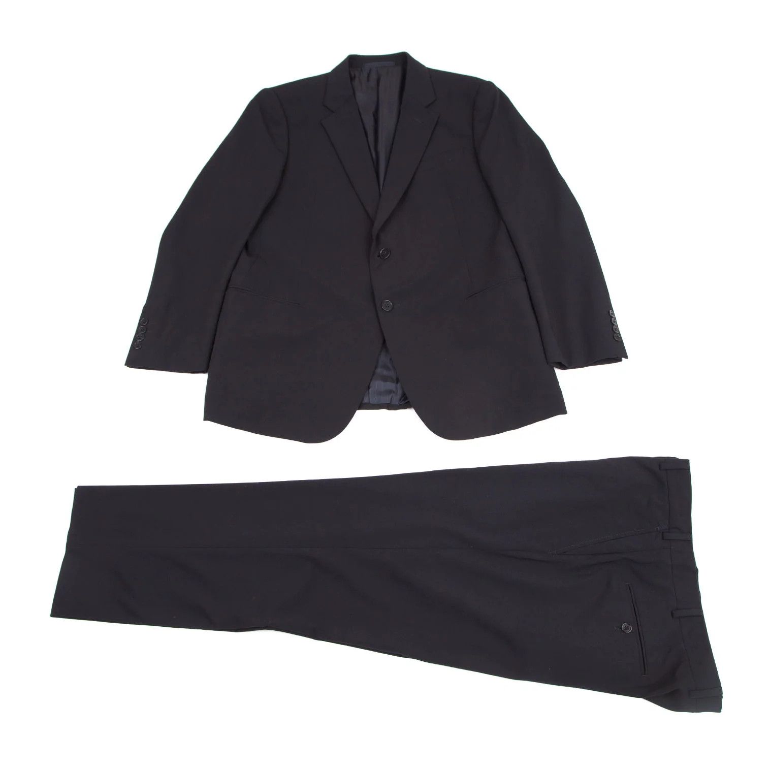 Armani Collezioni Dark Navy No-Tuck Pants Size 54R in Good Condition Size US 26 / EU 42 - 12 Thumbnail