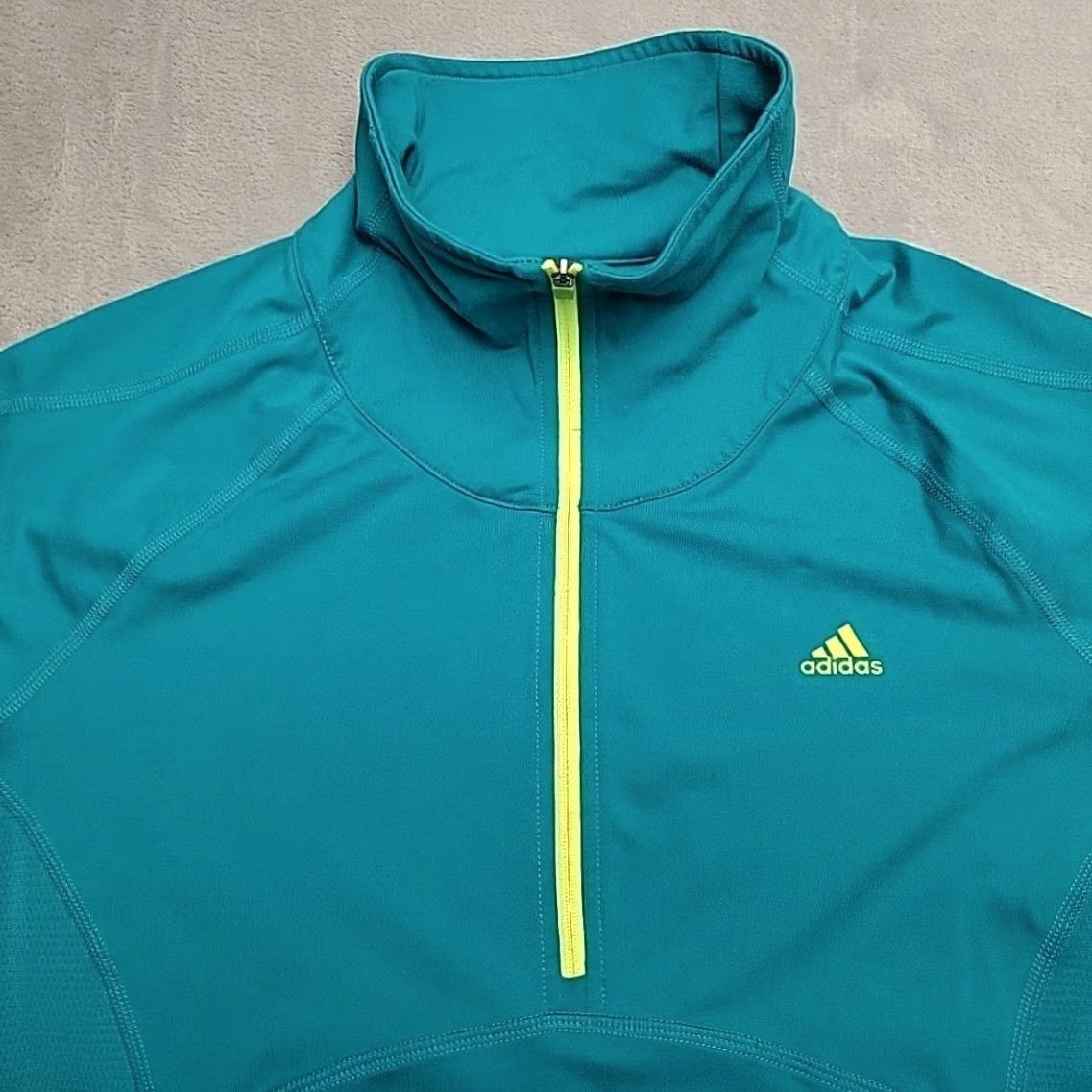 Adidas Adidas Pullover Quarter Zip Activewear Athleisure Climalite Teal Green M Women Size M / US 6-8 / IT 42-44 - 3 Thumbnail