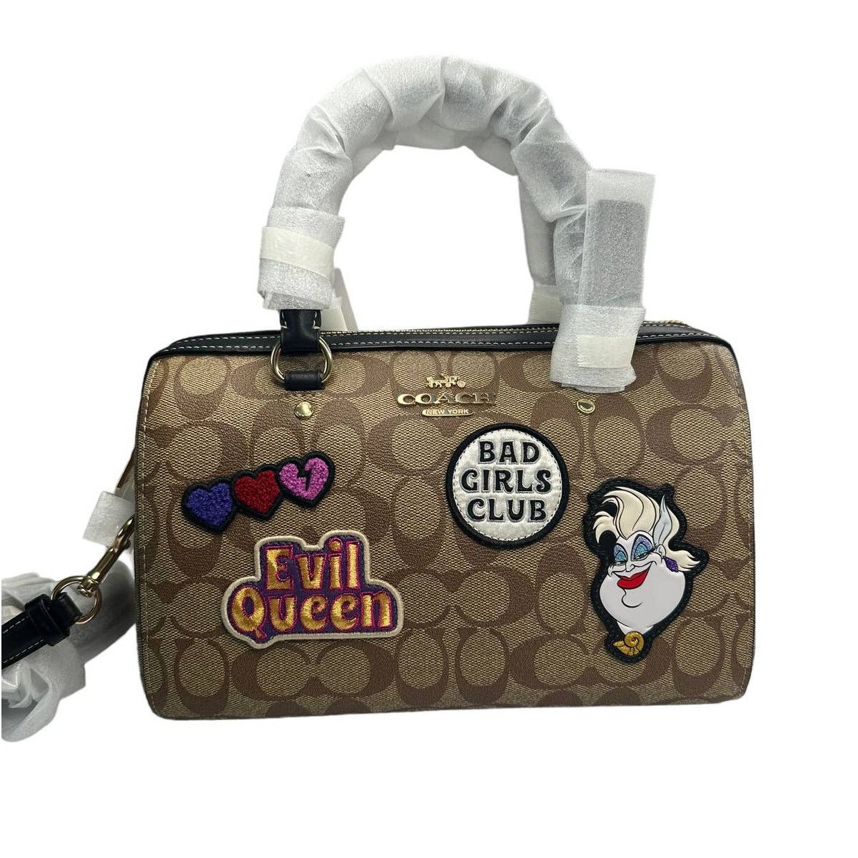 Coach Coach Rowan Satchel In Signature Canvas With Disney Patches Size ONE SIZE - 2 Thumbnail