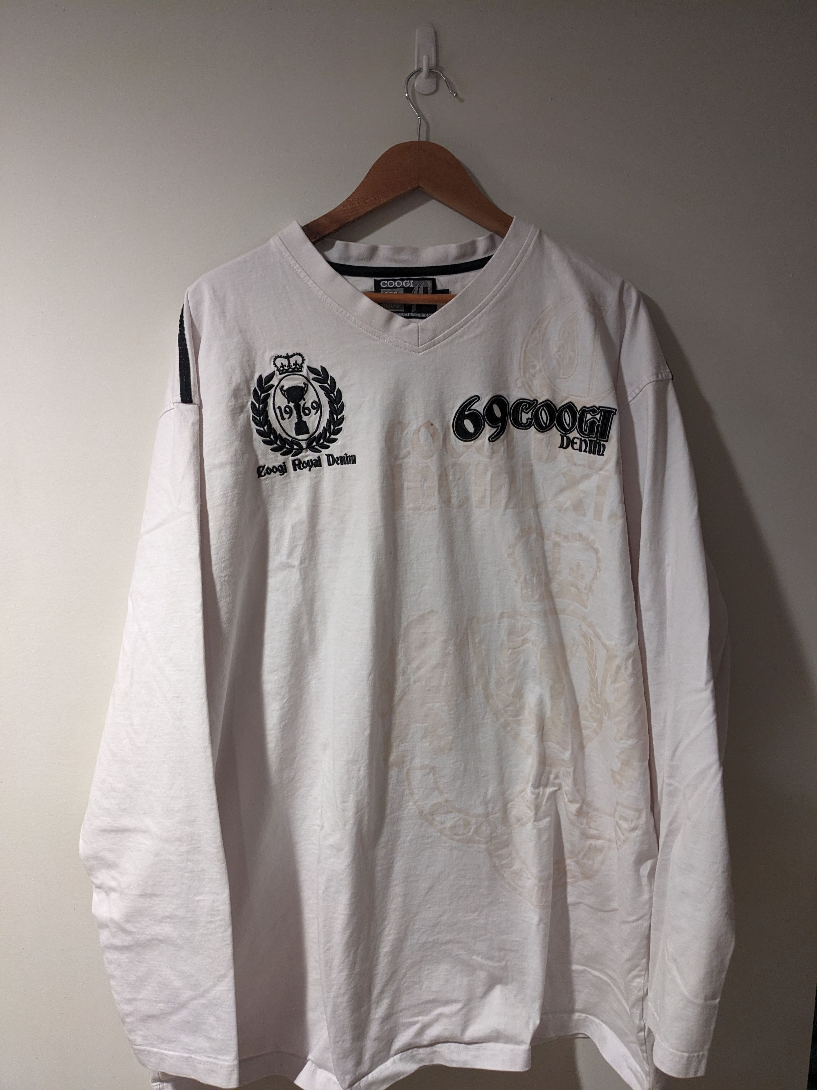Coogi × Vintage Vintage Y2K Coogi Royal Denim 4XL Heavy Weight Long-Sleeve Size US XXL / EU 58 / 5 - 1 Thumbnail