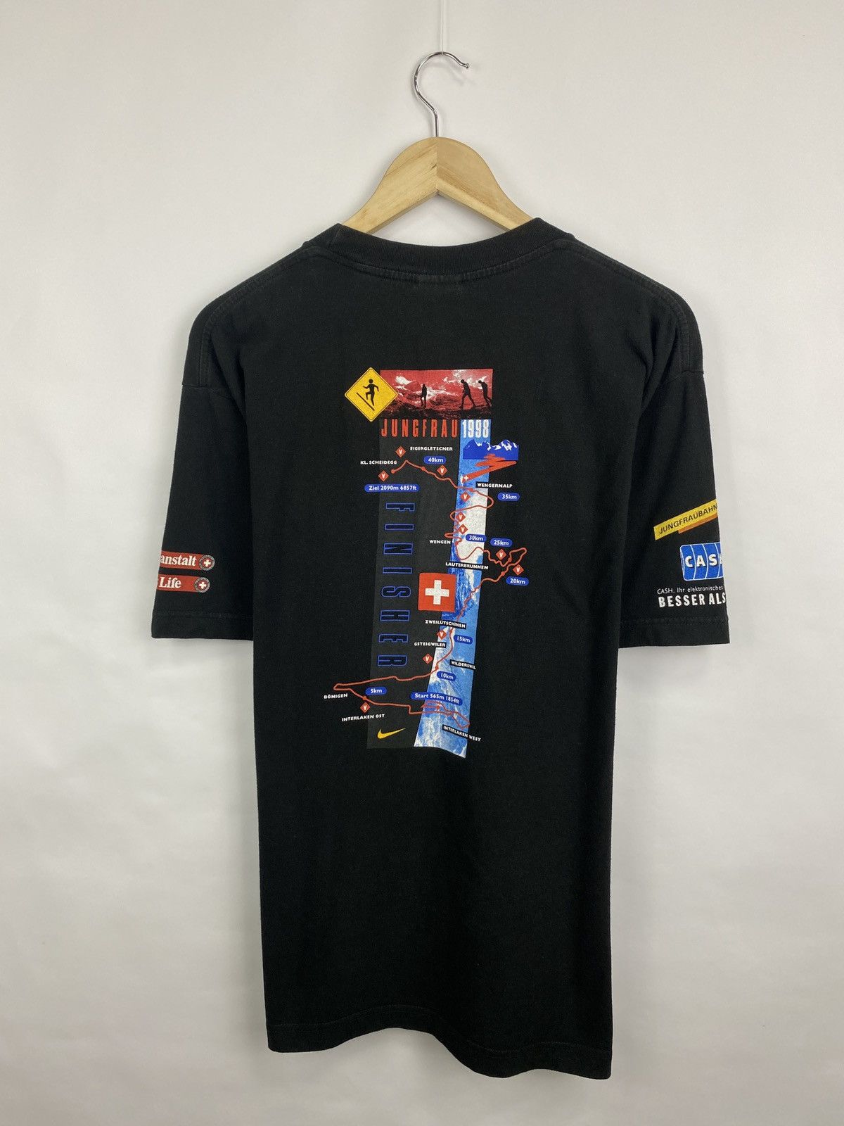 Nike 🇨🇭Vintage 1998 Nike Jungfrau Marathon T-shirt Rare Retro Hype Size US M / EU 48-50 / 2 - 9 Thumbnail