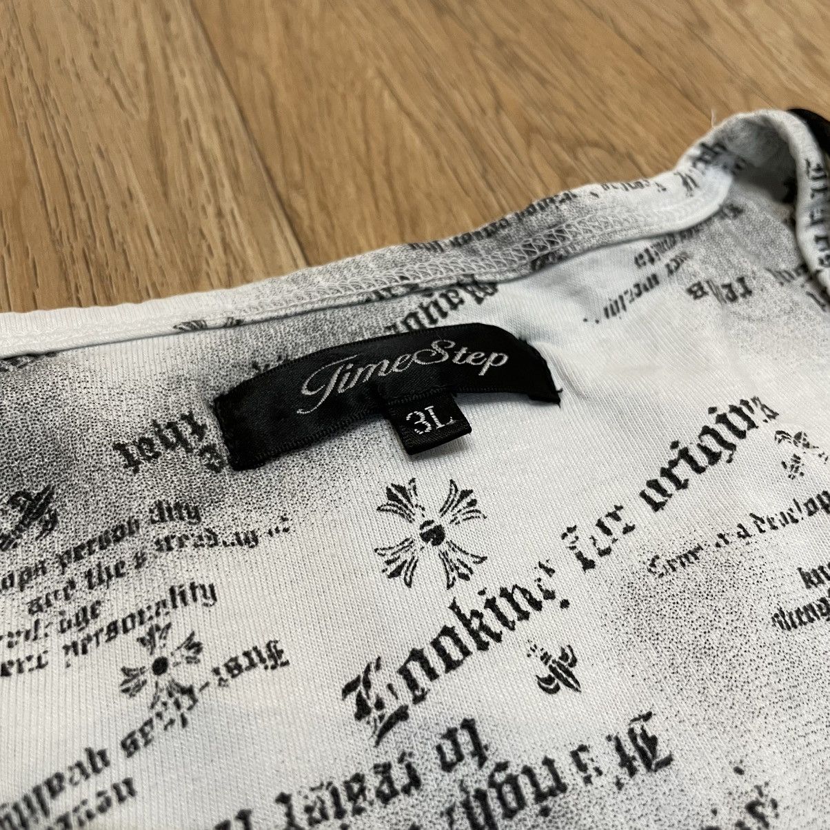 20471120 Time Step Cross Punk Sleeve Less Poem Le Grande Bleu Style Size US L / EU 52-54 / 3 - 3 Thumbnail